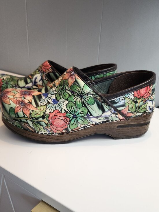 Dansko Shoes - Dansko floral roses slipon clogs